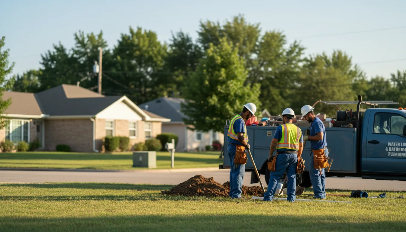 Residential water line and bathroom plumbing service in Clifton Heights, PA